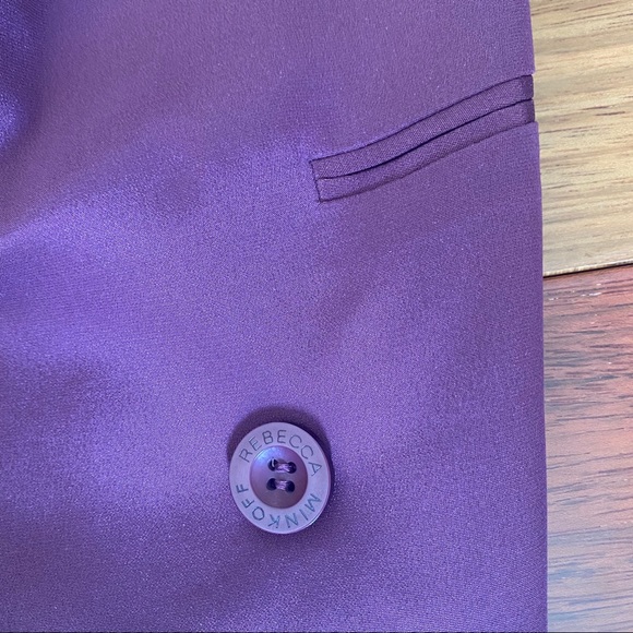 Rebecca Minkoff Silk Purple Blazer - Picture 4 of 6